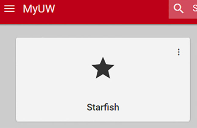 The Starfish app in MyUW