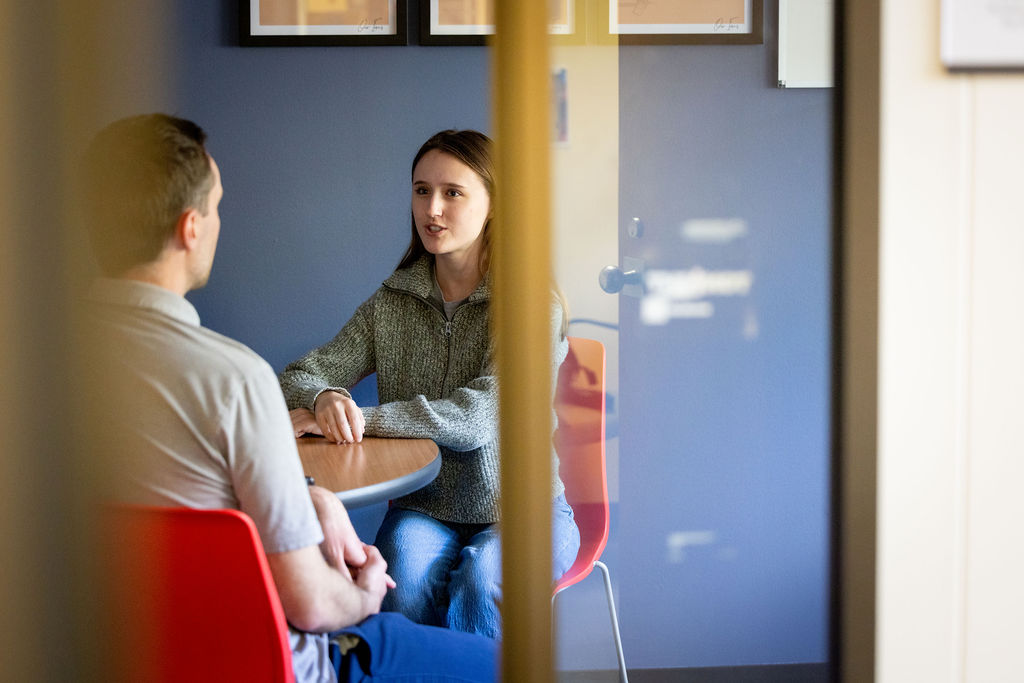 Student meeting with an advisor